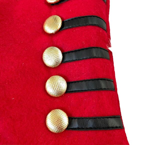 Vintage Christmas Stocking Lot of 2 Red Felt Snowman & Boot Holiday Decor - Picture 6 of 6